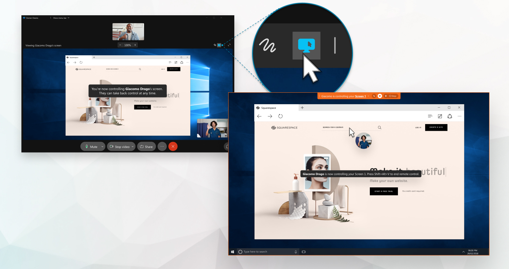 Provide remote desktop access
